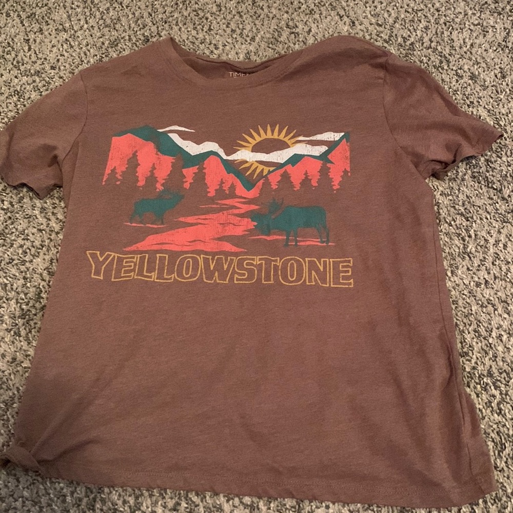 Brown graphic T